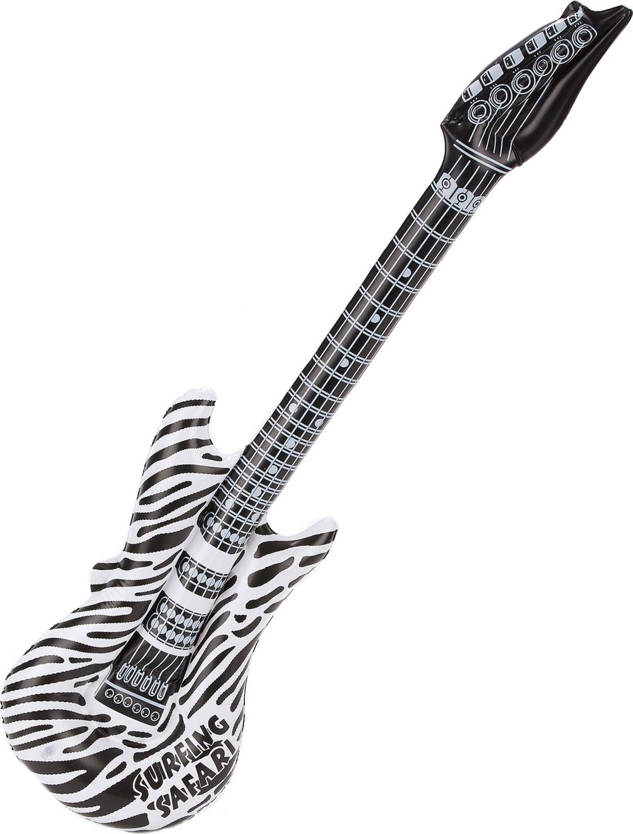 Wonderful - Opblaasbare rockgitaar met zebraprint - Accessoires > Opblaasbare artikelen